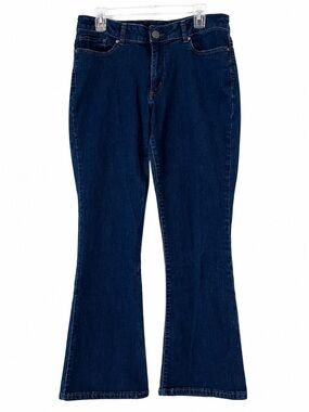 Lee Curvy Fit Bootcut Dark Wash Mid-Rise Jeans Women’s Size 14 Short